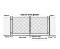 Double Swing Chain Link Gate System/ Double Swing Gate